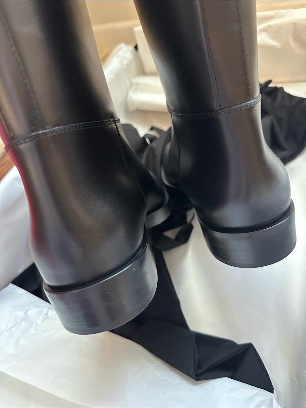 CHANEL 26B Black Tall Boots with Gold CC Hardware Size 42 - Picture 5 of 12